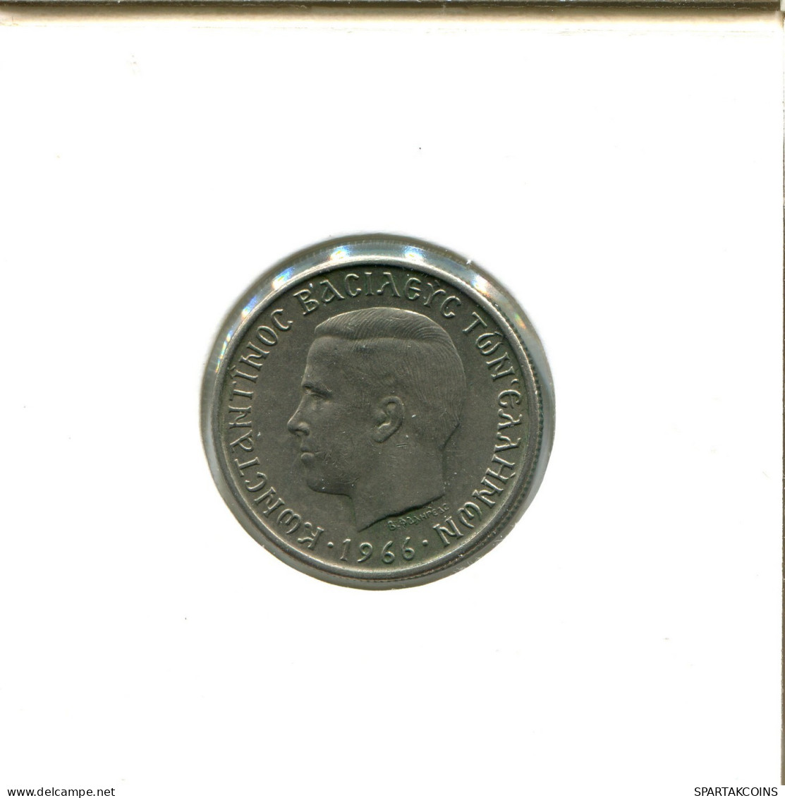 1 DRACHMA 1966 GRIECHENLAND GREECE Münze #AX628.D.A - Griekenland
