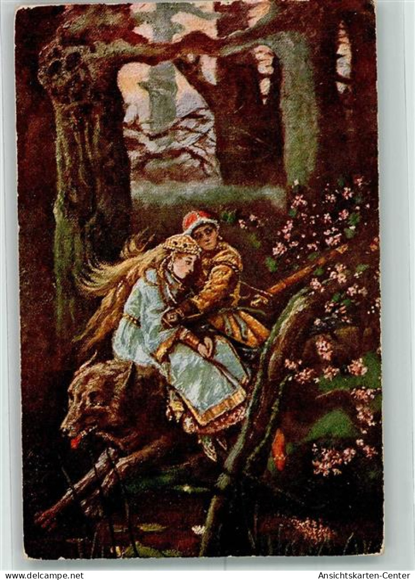 39650707 - Sign. Vasnecov V. Iwan Und Die Prinzessin Auf Dem Grauen Wolf - Contes, Fables & Légendes