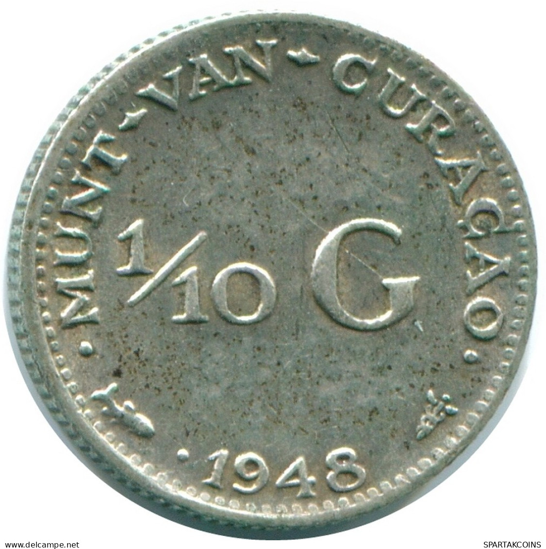 1/10 GULDEN 1948 CURACAO NEERLANDÉS NETHERLANDS PLATA #NL12032.3.E.A - Curaçao