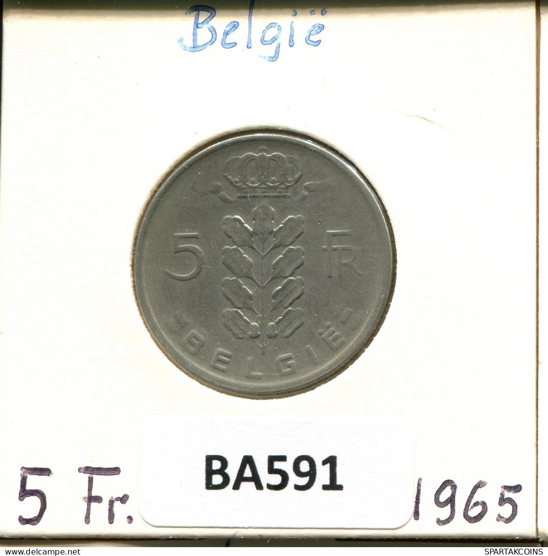 5 FRANCS 1964 FRENCH Text BÉLGICA BELGIUM Moneda #BA591.E.A - 5 Frank