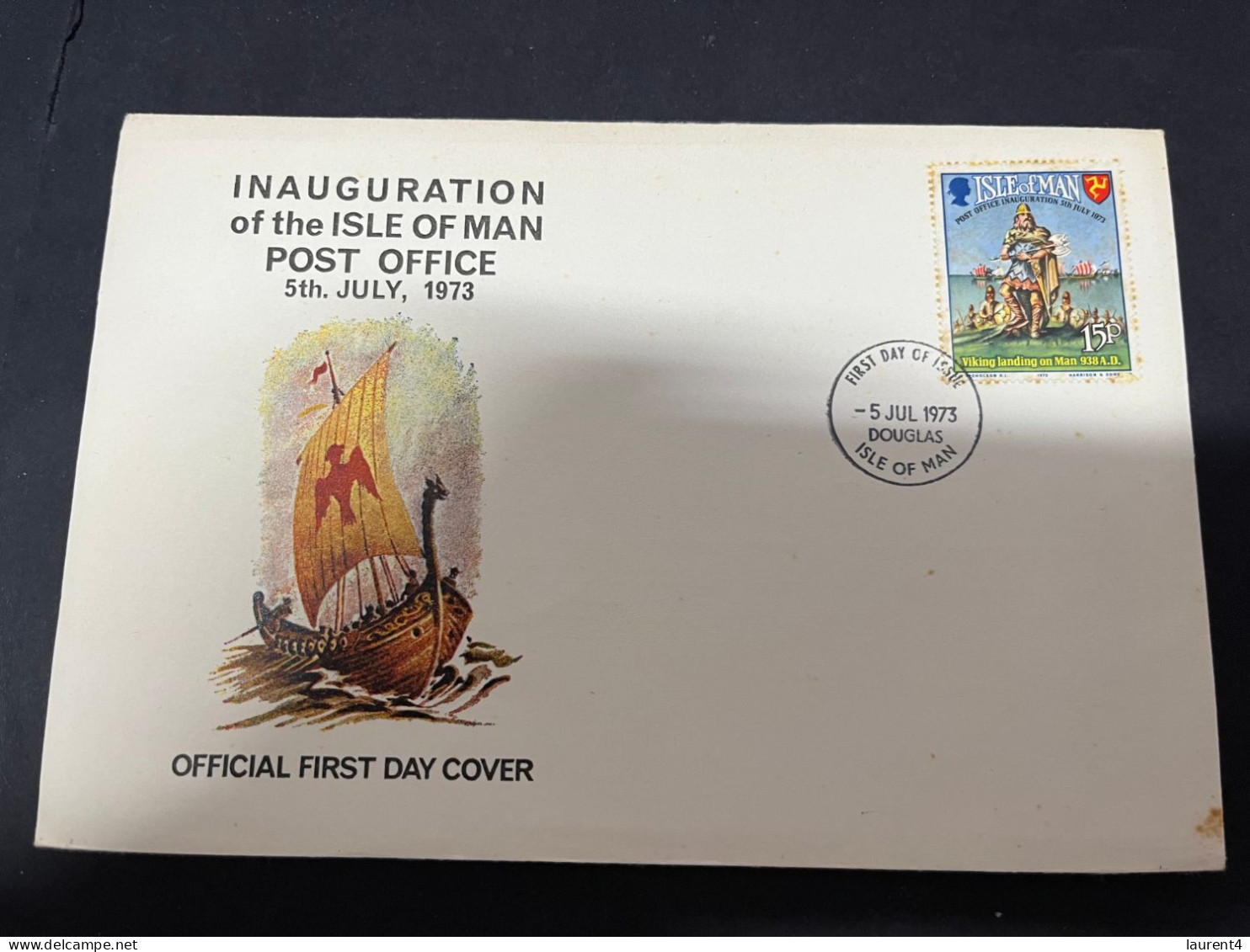 8-5-2024 (4 Z 29)  FDC (Isle Of Man)  - Post Office Inauguaration ( Some Rust ) (19 X 11,5 Cm) With Insert - Man (Insel)