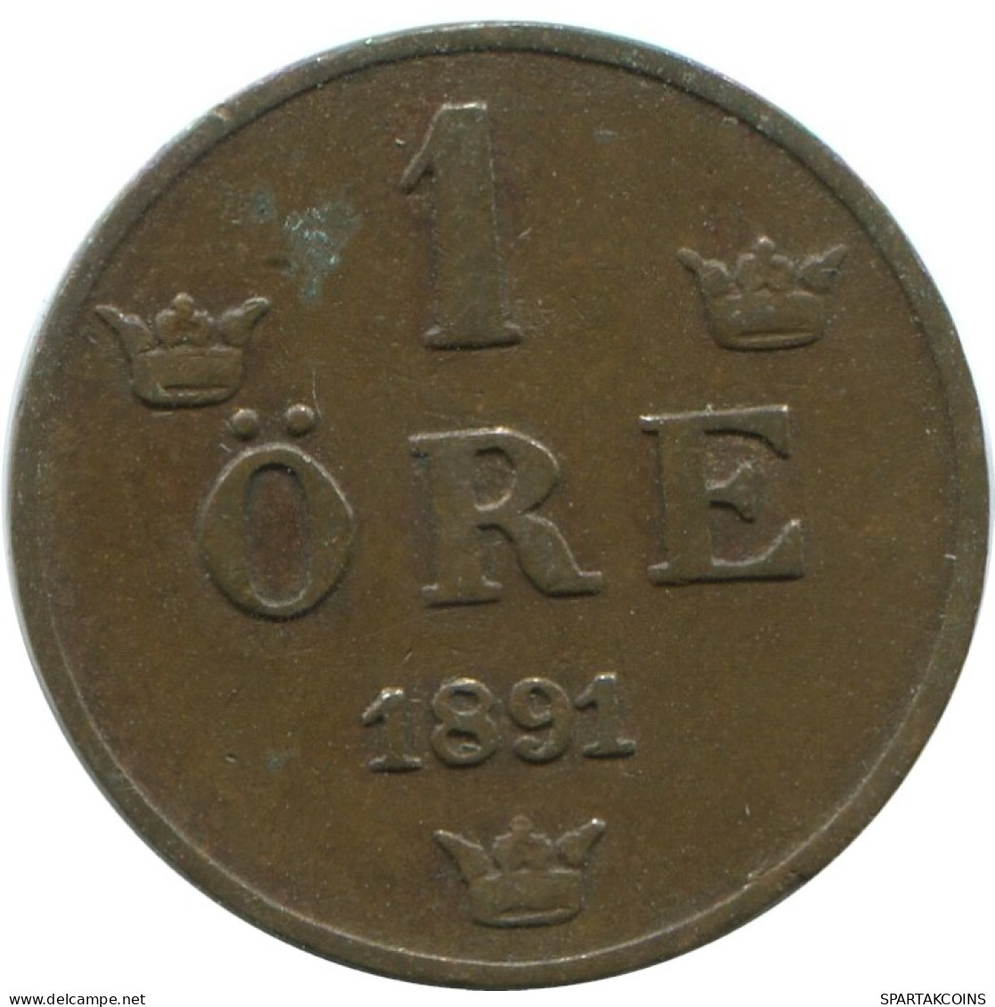 1 ORE 1891 SUECIA SWEDEN Moneda #AD423.2.E.A - Suède