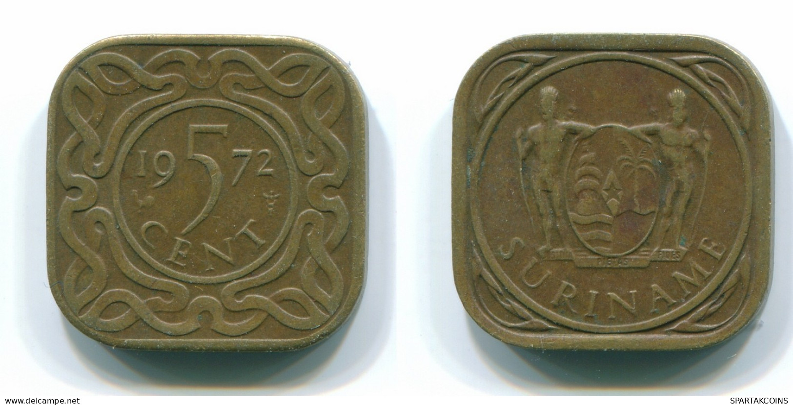 5 CENTS 1972 SURINAME Netherlands Nickel-Brass Colonial Coin #S12955.U.A - Surinam 1975 - ...