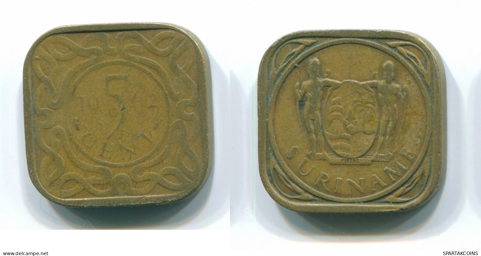5 CENTS 1962 SURINAME Netherlands Nickel-Brass Colonial Coin #S12637.U.A - Surinam 1975 - ...