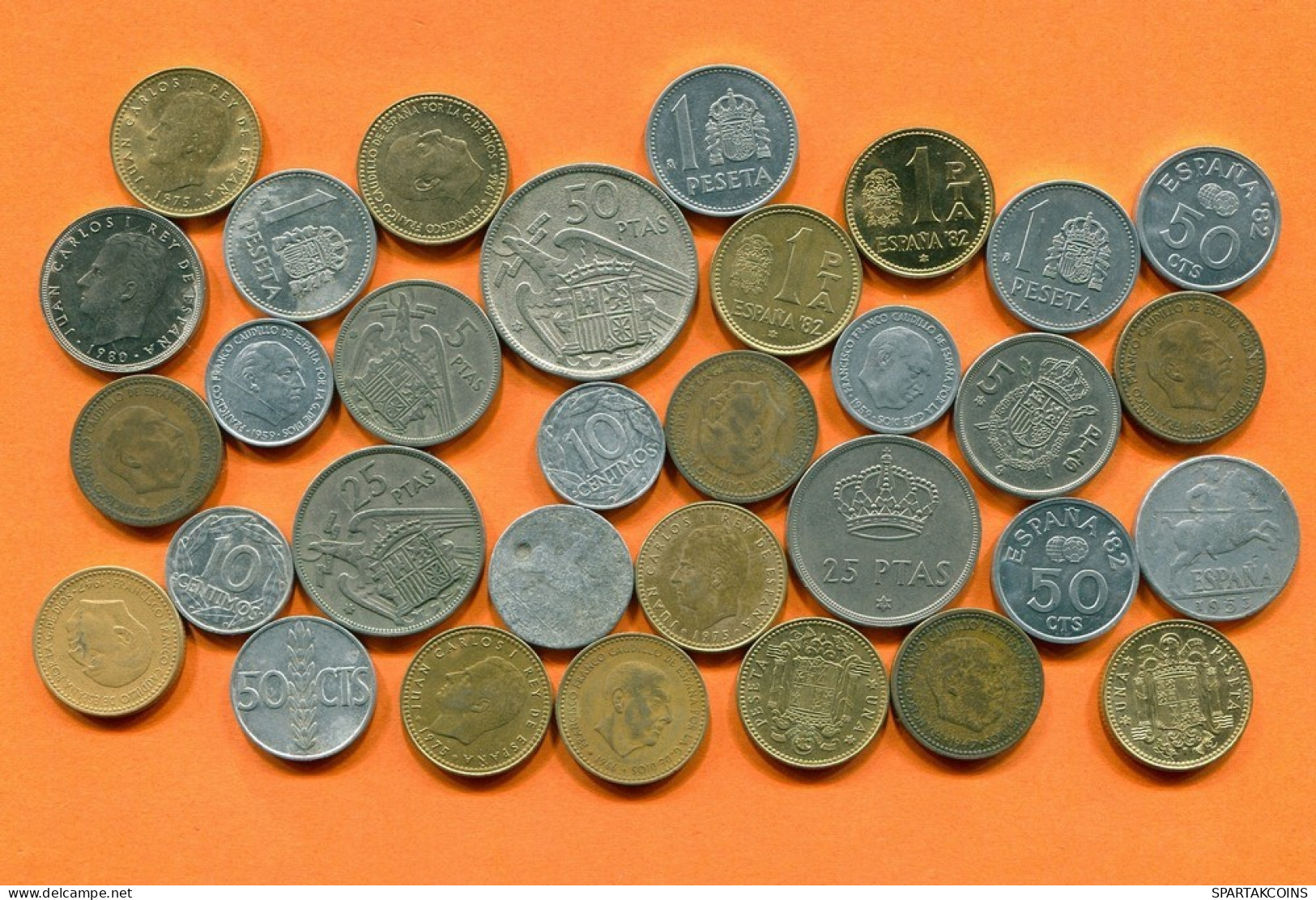 SPAIN Coin SPANISH Coin Collection Mixed Lot #L10260.2.U.A - Sonstige & Ohne Zuordnung