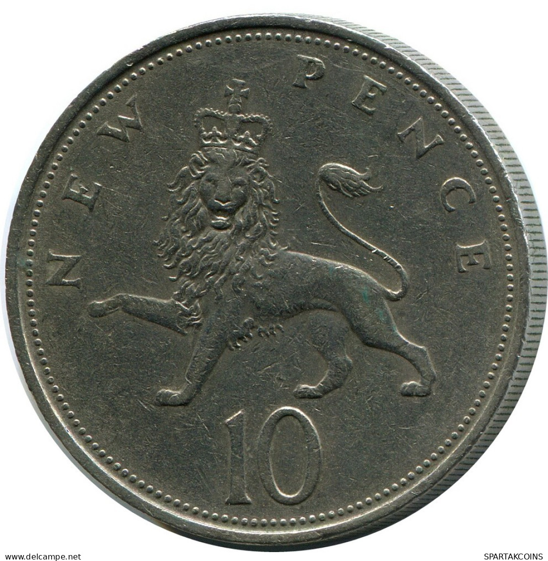 10 NEW PENCE 1973 UK GBAN BRETAÑA GREAT BRITAIN Moneda #AZ328.E.A - 10 Pence & 10 New Pence