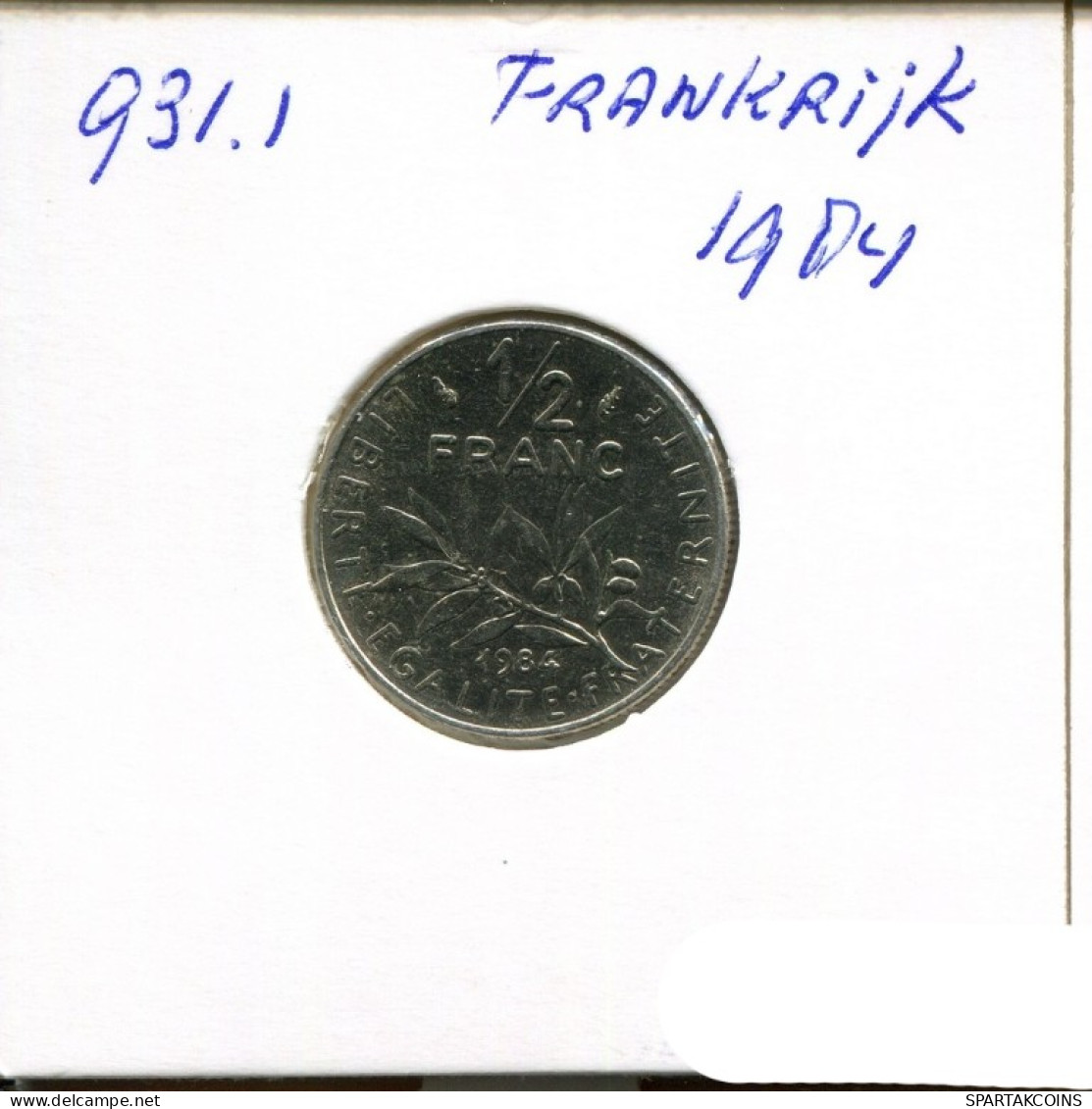 1/2 FRANC 1984 FRANCIA FRANCE Moneda #AN247.E.A - 1/2 Franc