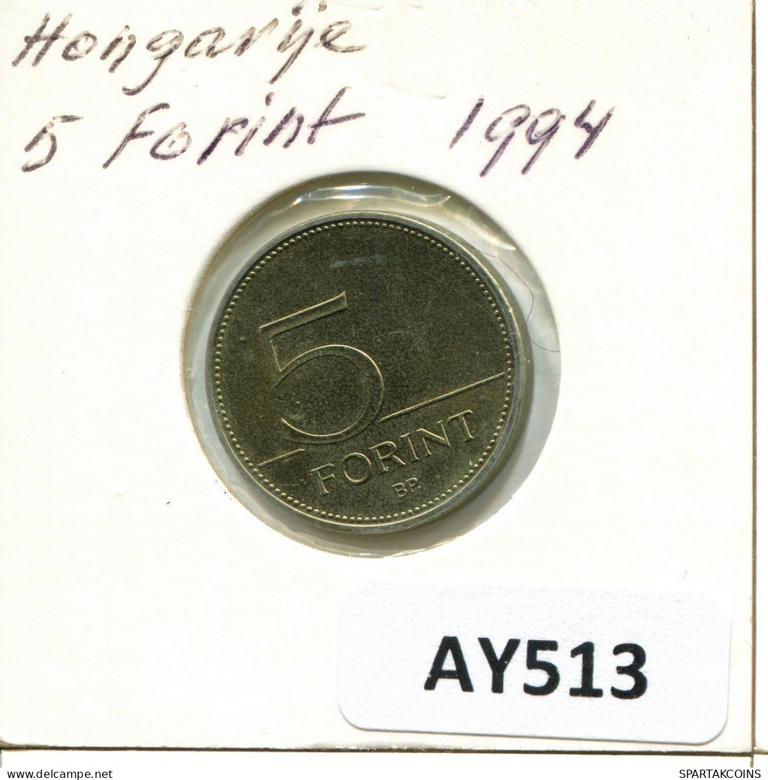 5 FORINT 1994 HUNGARY Coin #AY513.U.A - Hongrie
