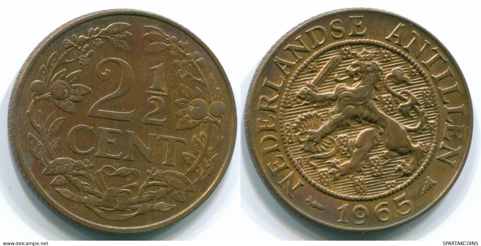 2 1/2 CENT 1965 CURACAO NIEDERLANDE NETHERLANDS Koloniale Münze #S10194.D.A - Curaçao