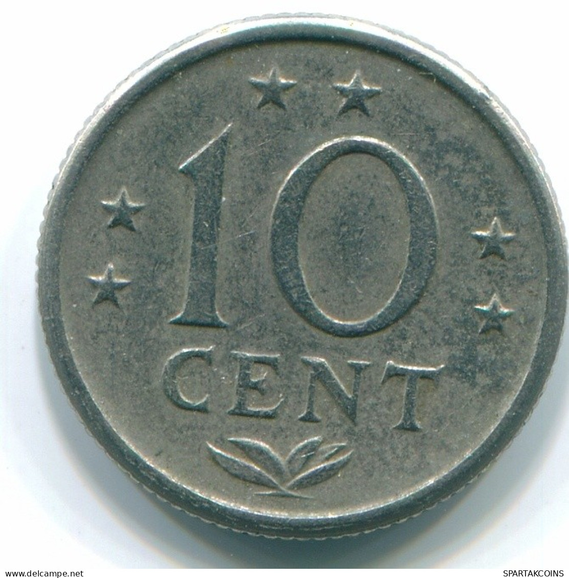 10 CENTS 1971 ANTILLAS NEERLANDESAS Nickel Colonial Moneda #S13413.E.A - Antille Olandesi
