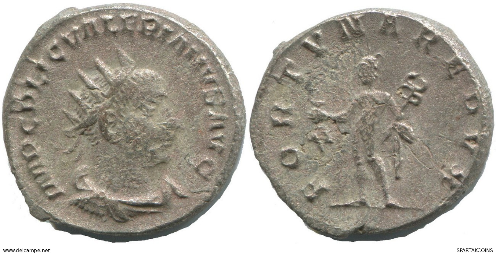 VALERIAN I ANTIOCH AD254-255 SILVERED ROMAN COIN 4.5g/22mm #ANT2710.41.U.A - The Military Crisis (235 AD Tot 284 AD)
