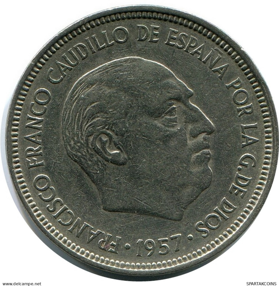 5 PESETAS 1957 SPAIN Coin #AR178.U.A - 5 Pesetas