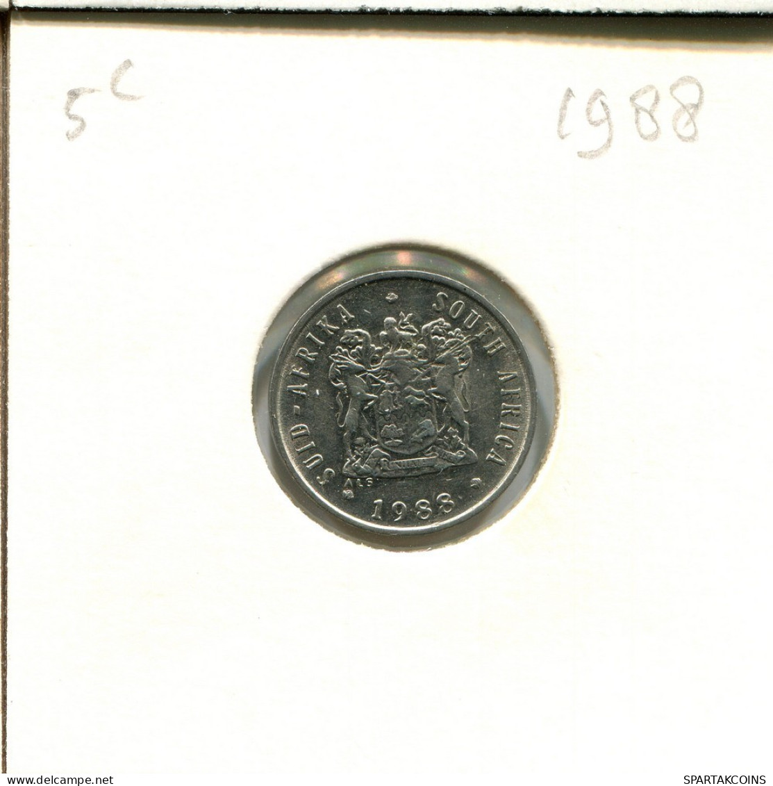 5 CENTS 1988 SÜDAFRIKA SOUTH AFRICA Münze #AT105.D.A - Sud Africa
