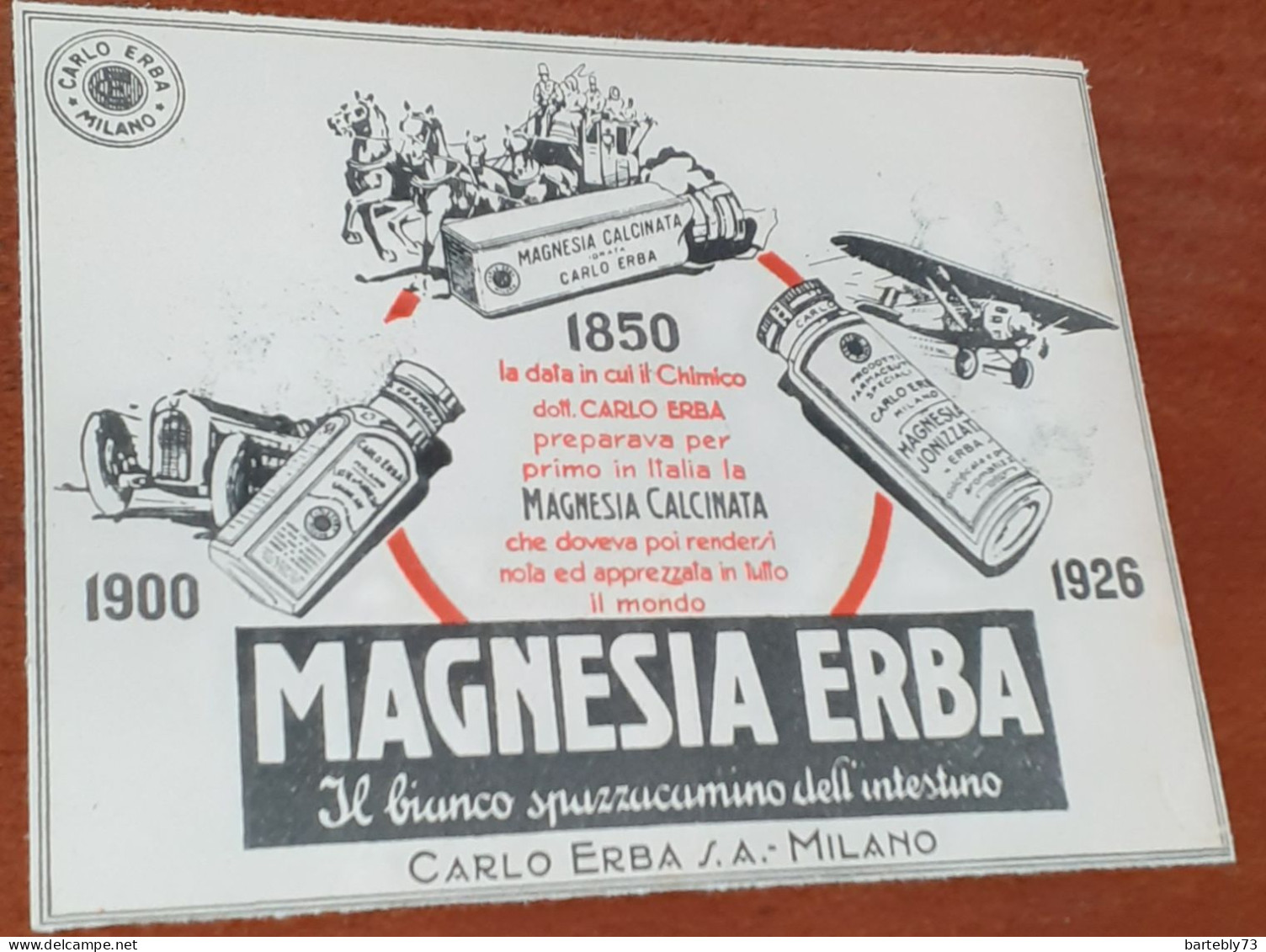 Pubblicità Magnesia Erba (1929) - Advertising