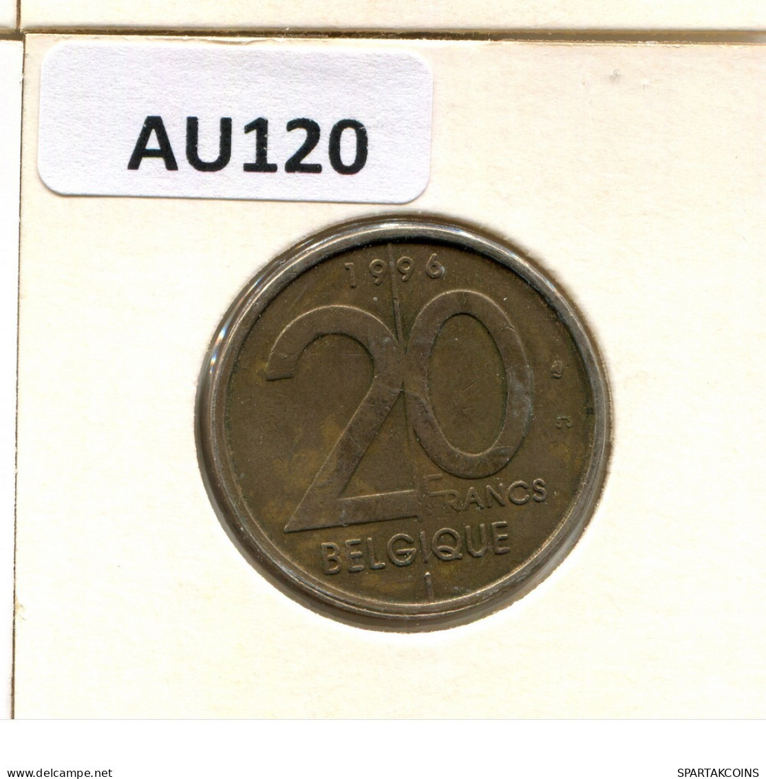 20 FRANCS 1996 FRENCH Text BELGIQUE BELGIUM Pièce #AU120.F.A - 20 Frank