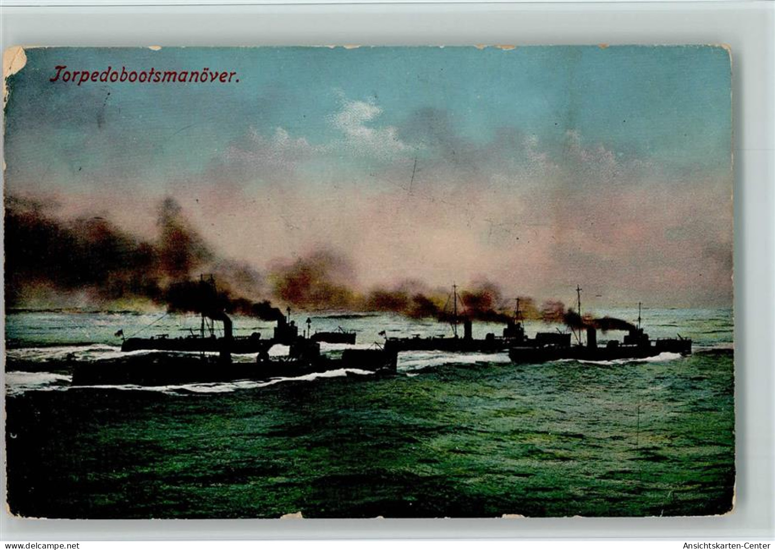12090607 - Marine / Schiffe (WK I) Torpedobootsmanoever - Guerra