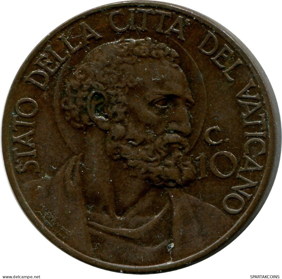 10 CENTESIMI 1933-34 VATICANO VATICAN Moneda Pius XI (1922-1939) #AH345.16.E.A - Vaticano (Ciudad Del)