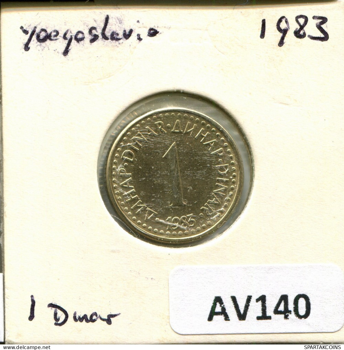 1 DINAR 1983 YUGOSLAVIA Coin #AV140.U.A - Jugoslavia