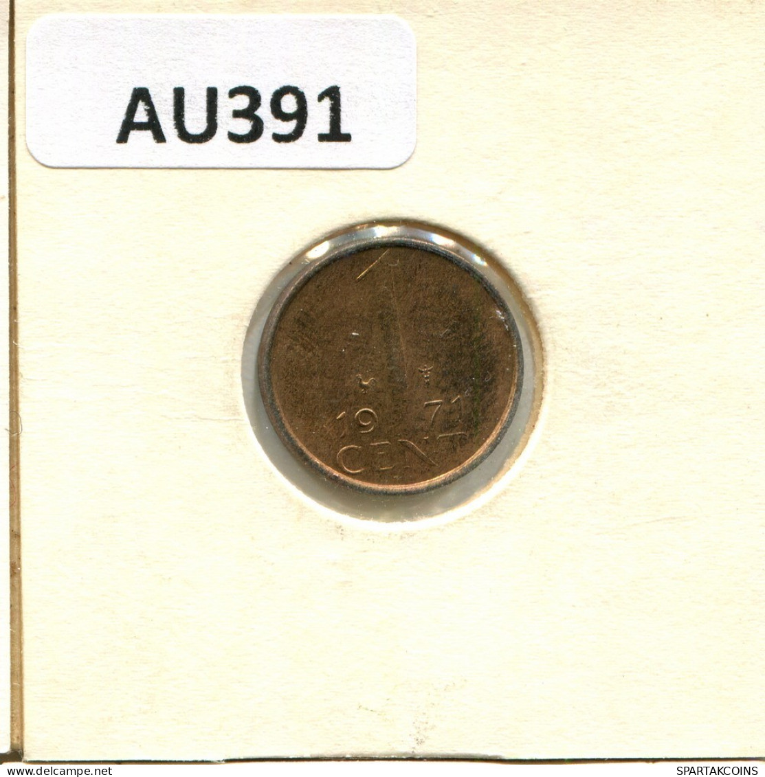 1 CENT 1971 NEERLANDÉS NETHERLANDS Moneda #AU391.E.A - 1948-1980 : Juliana