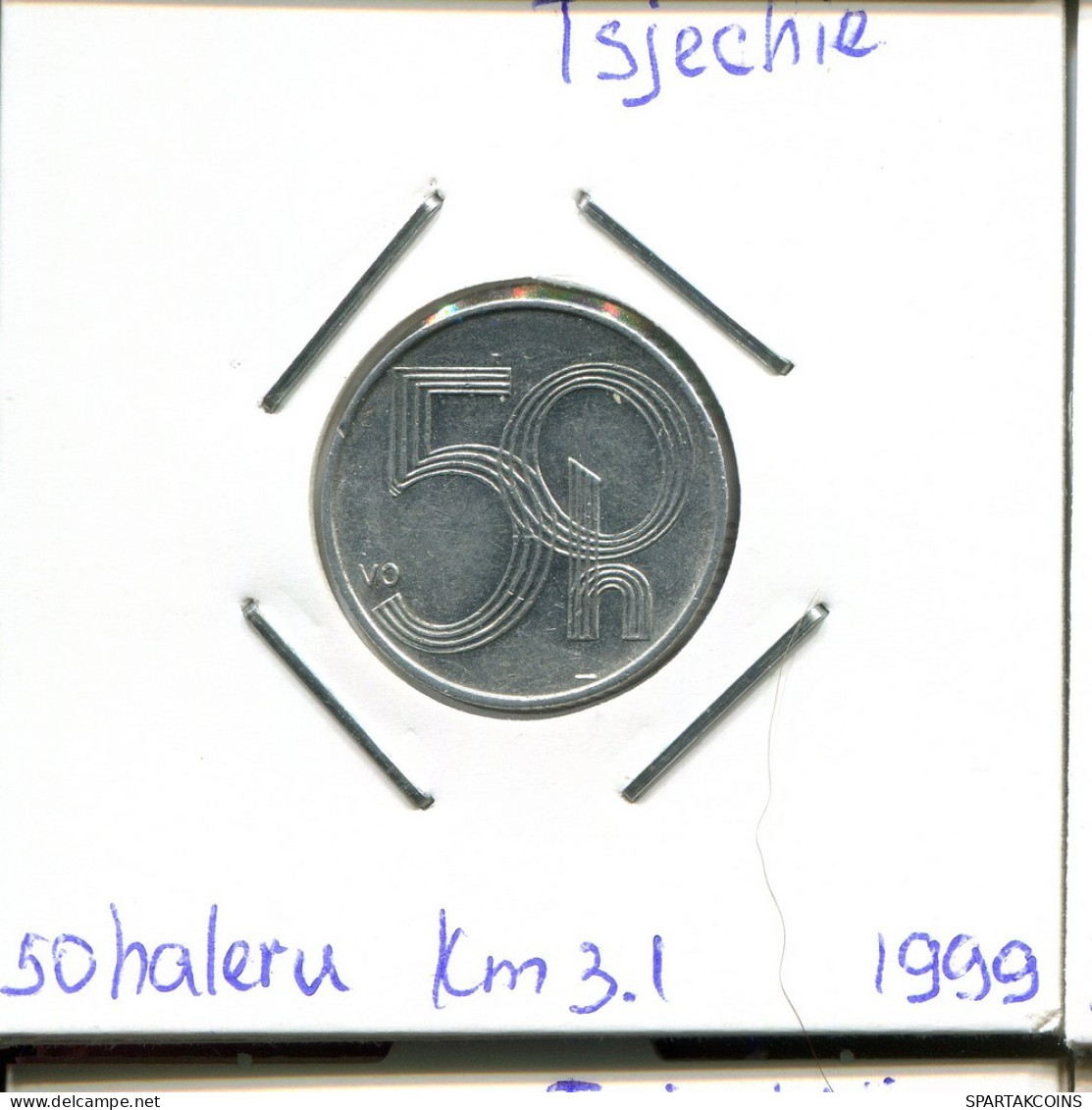 50 HELLER 1999 REPÚBLICA CHECA CZECH REPUBLIC Moneda #AP730.2.E.A - Repubblica Ceca