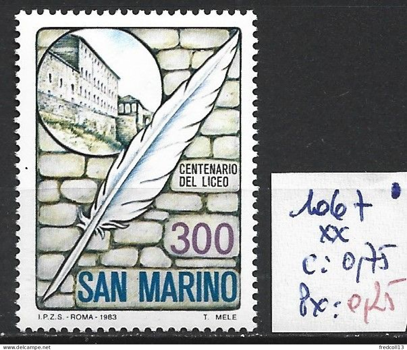 SAINT-MARIN 1067 ** Côte 0.75 € - Unused Stamps