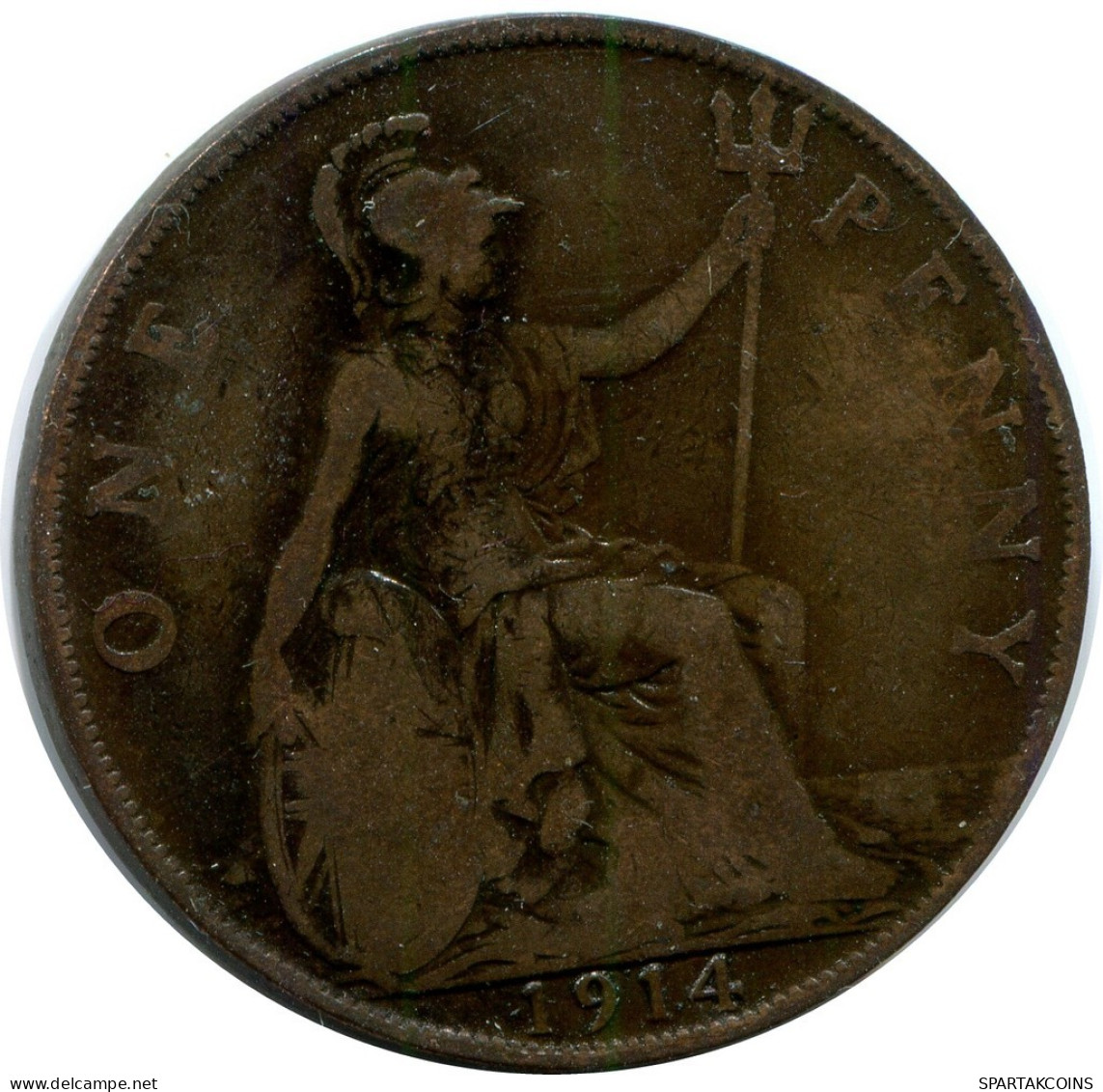 PENNY 1914 UK GBAN BRETAÑA GREAT BRITAIN Moneda #AZ703.E.A - D. 1 Penny