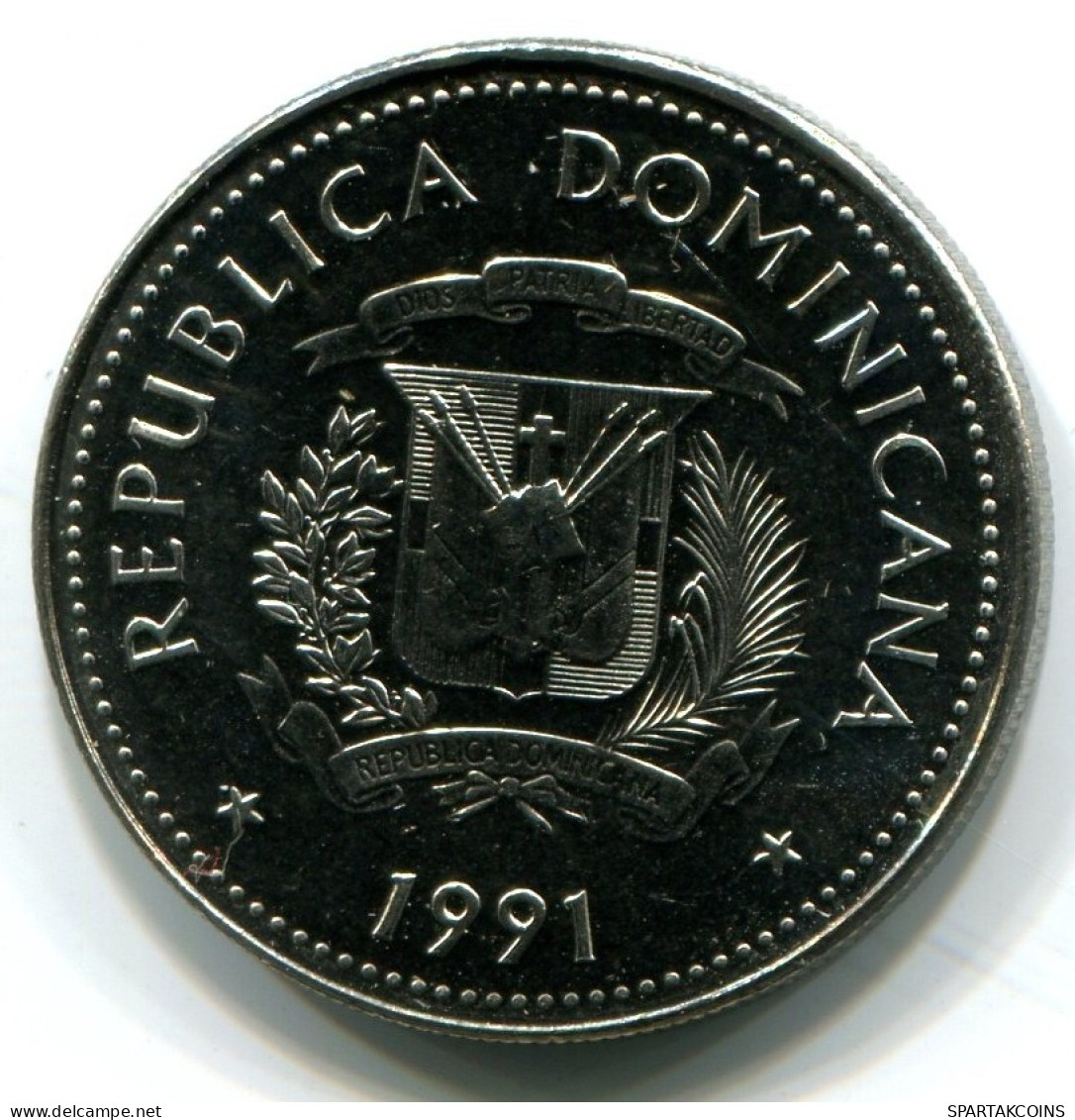 25 CENTAVOS 1991 REPUBLICA DOMINICANA UNC Pièce #W11132.F.A - Dominikanische Rep.