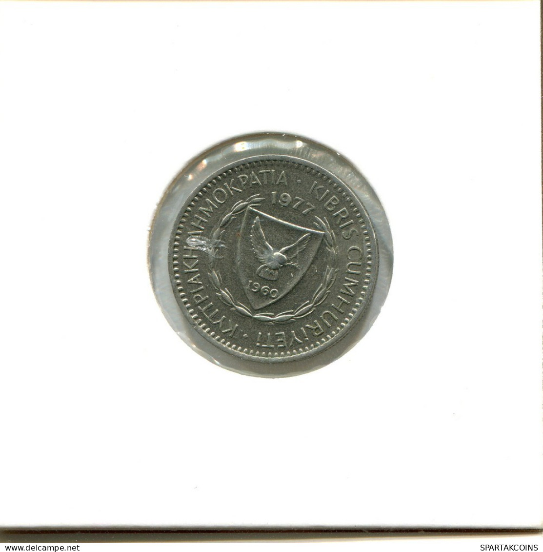 25 MILS 1977 CHIPRE CYPRUS Moneda #AZ872.E.A - Chypre