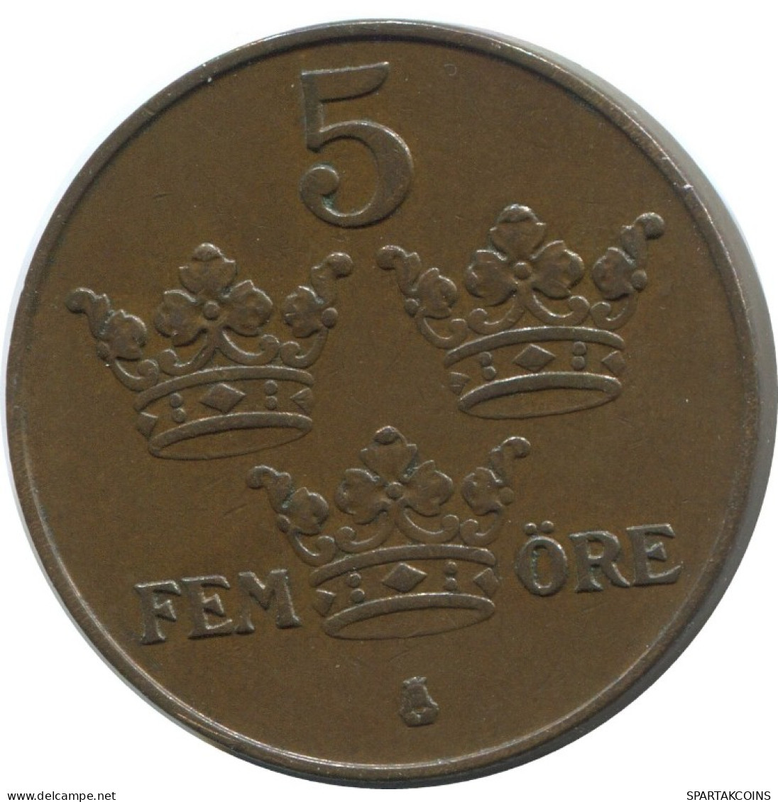 5 ORE 1920 SUECIA SWEDEN Moneda #AC464.2.E.A - Sweden