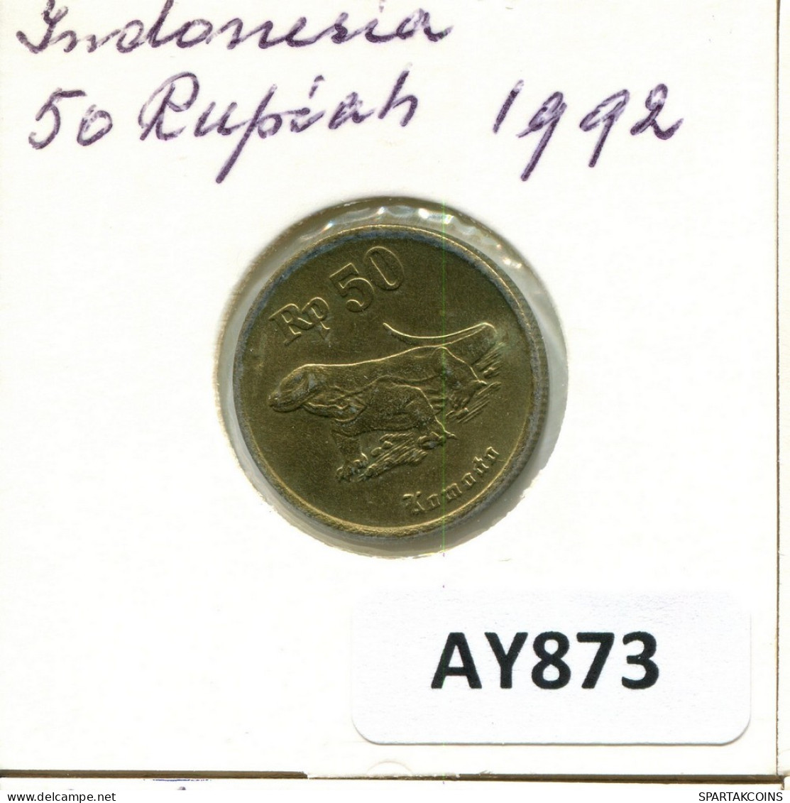 50 RUPIAH 1992 INDONÉSIE INDONESIA Pièce #AY873.F.A - Indonesia