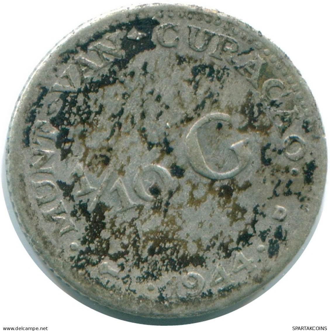 1/10 GULDEN 1944 CURACAO Netherlands SILVER Colonial Coin #NL11815.3.U.A - Curaçao