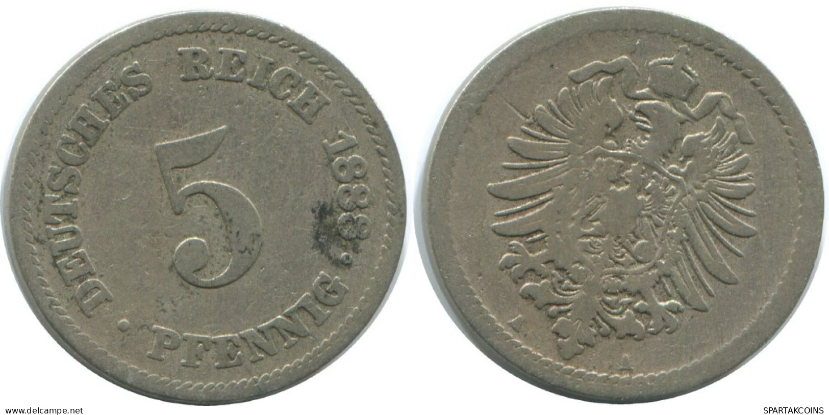 5 PFENNIG 1888 A ALLEMAGNE Pièce GERMANY #AE697.F.A - 5 Pfennig