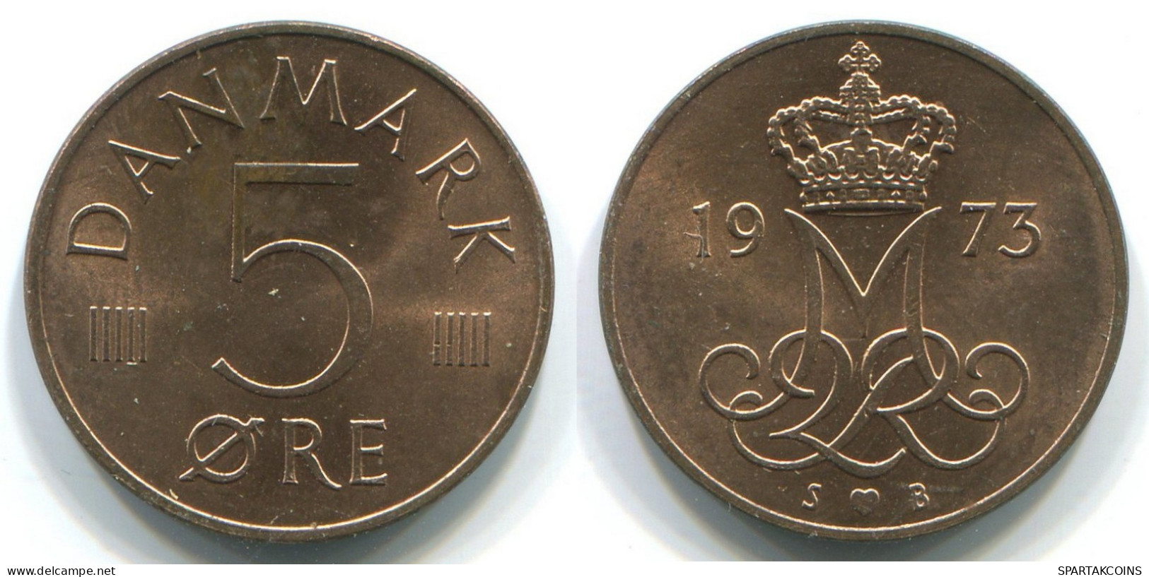 5 ORE 1973 DINAMARCA DENMARK Moneda #WW1030.E.A - Denmark