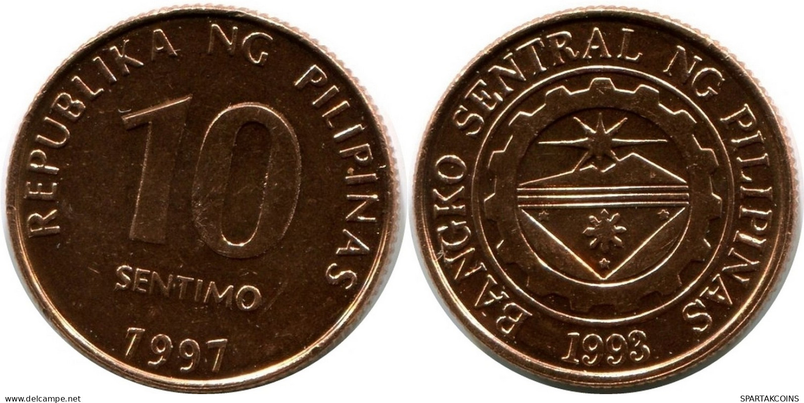 10 CENTIMO 1997 PHILIPPINEN PHILIPPINES UNC Münze #M10041.D.A - Filipinas