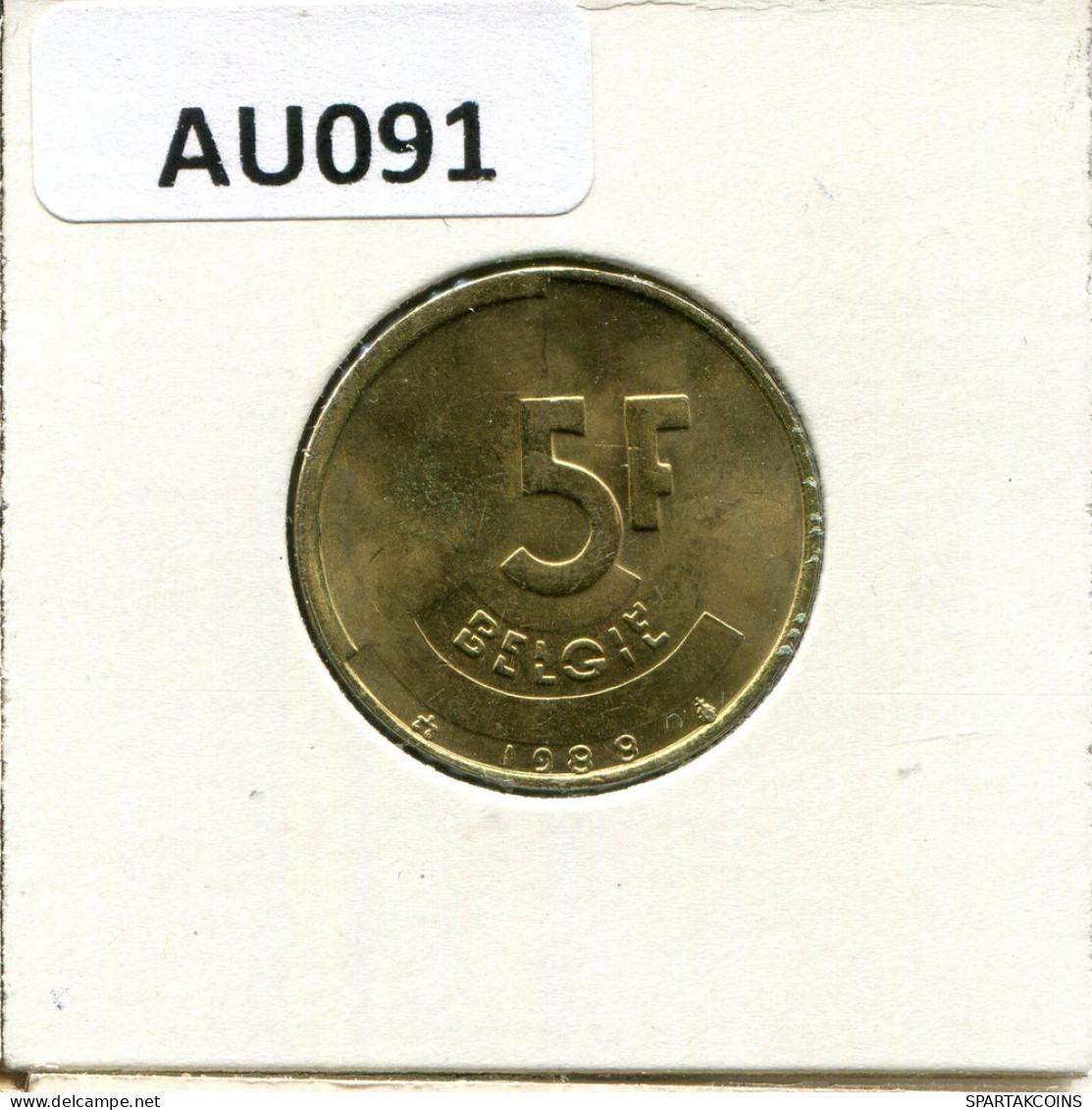5 FRANCS 1988 DUTCH Text BELGIUM Coin #AU091.U.A - 5 Francs