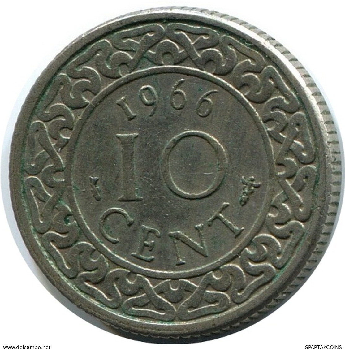 10 CENTS 1966 SURINAME Moneda #AR204.E.A - Surinam 1975 - ...