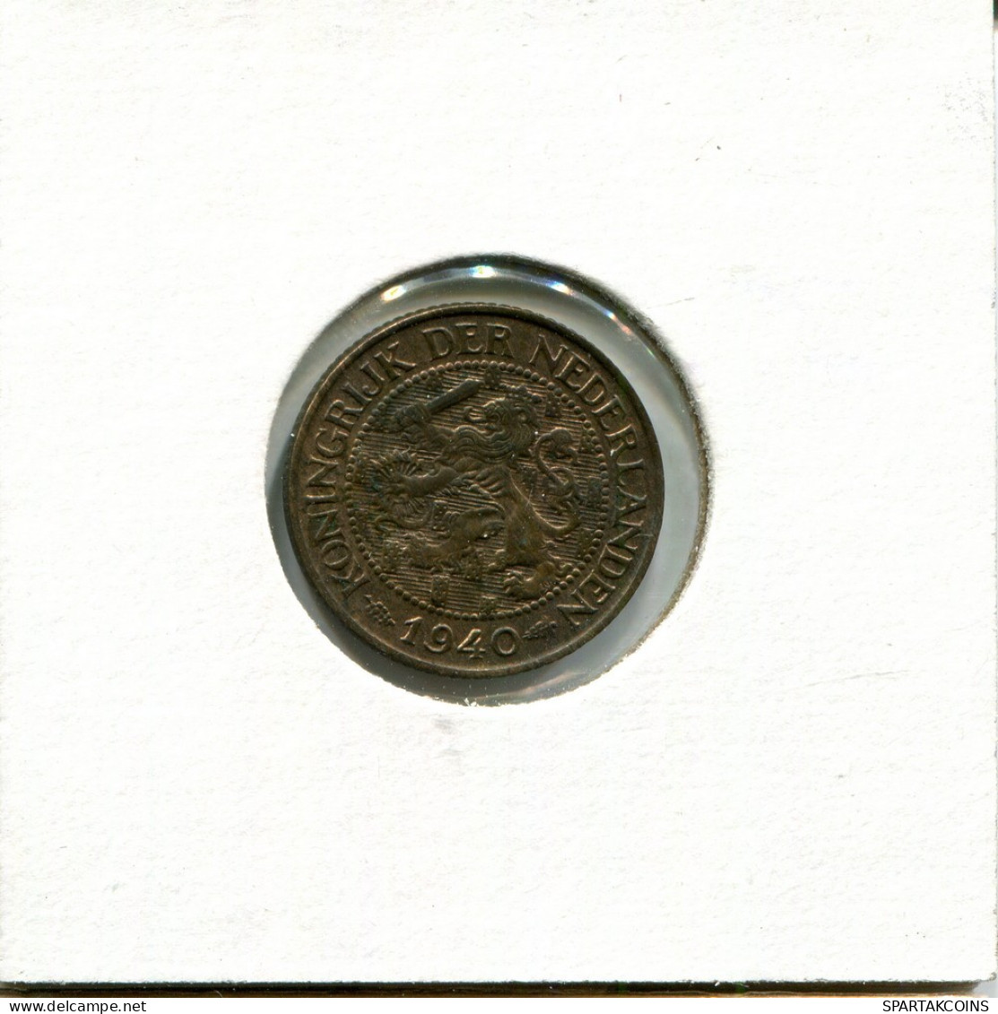 1 CENT 1940 NEERLANDÉS NETHERLANDS Moneda #AU295.E.A - 1 Centavos