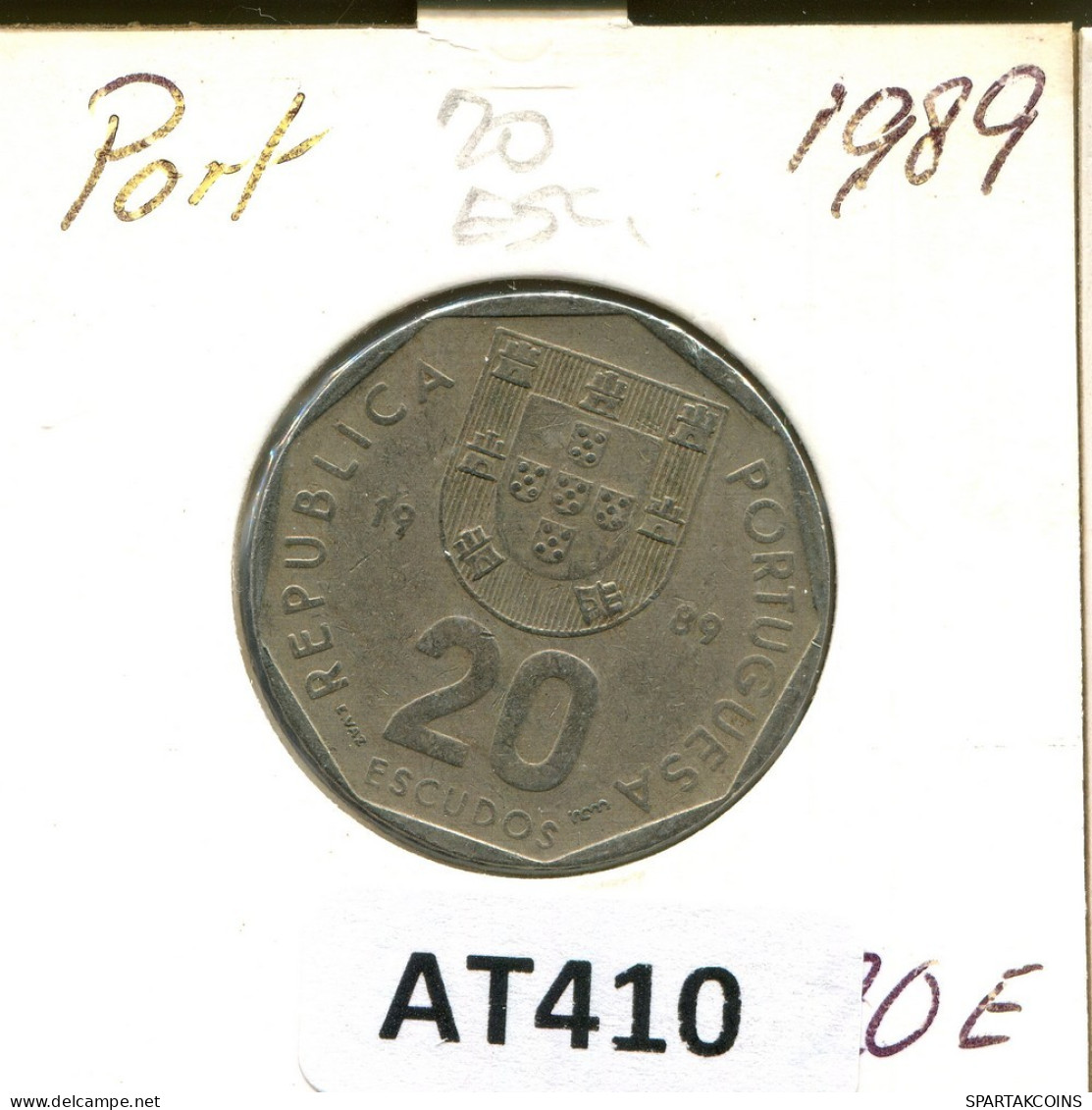 20 ESCUDOS 1989 PORTUGAL Münze #AT410.D.A - Portugal