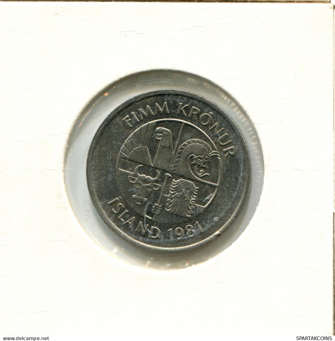 5 KRONUR 1981 ISLANDIA ICELAND Moneda #AX773.E.A - Islanda
