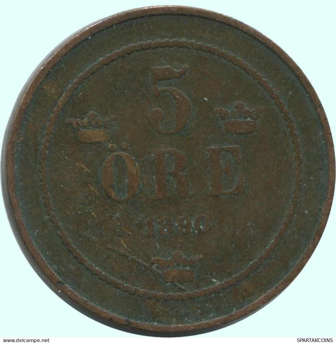 5 ORE 1890 SCHWEDEN SWEDEN Münze #AC638.2.D.A - Sweden