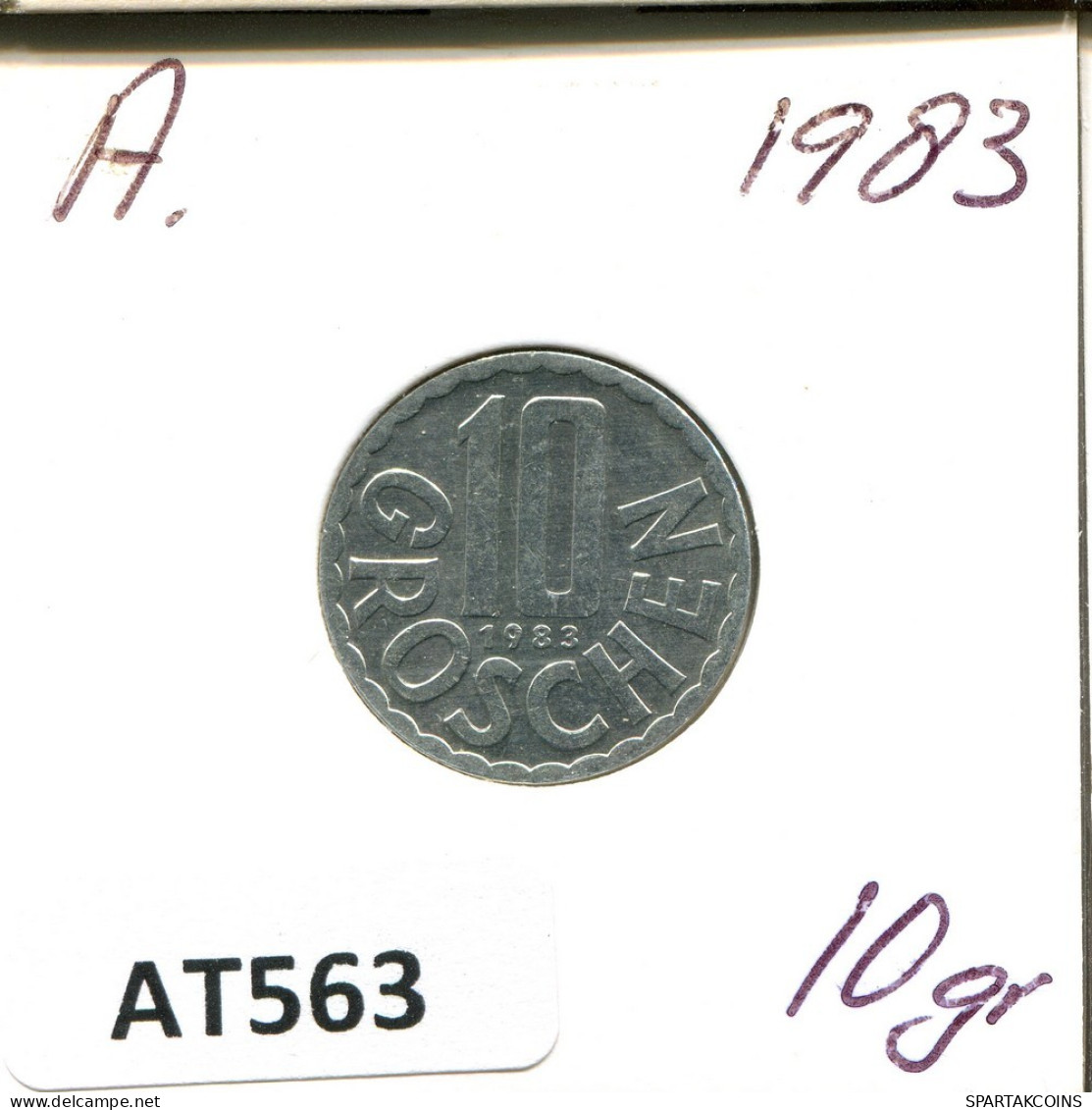 10 GROSCHEN 1983 AUSTRIA Coin #AT563.U.A - Austria