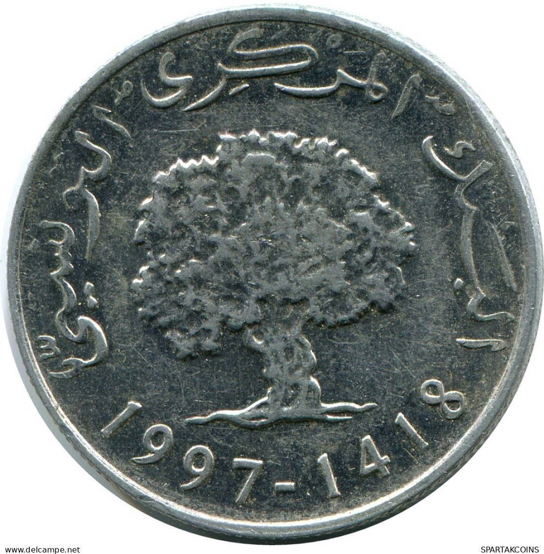5 MILLIMES 1997 TÚNEZ TUNISIA Islámico Moneda #AP461.E.A - Tunesië