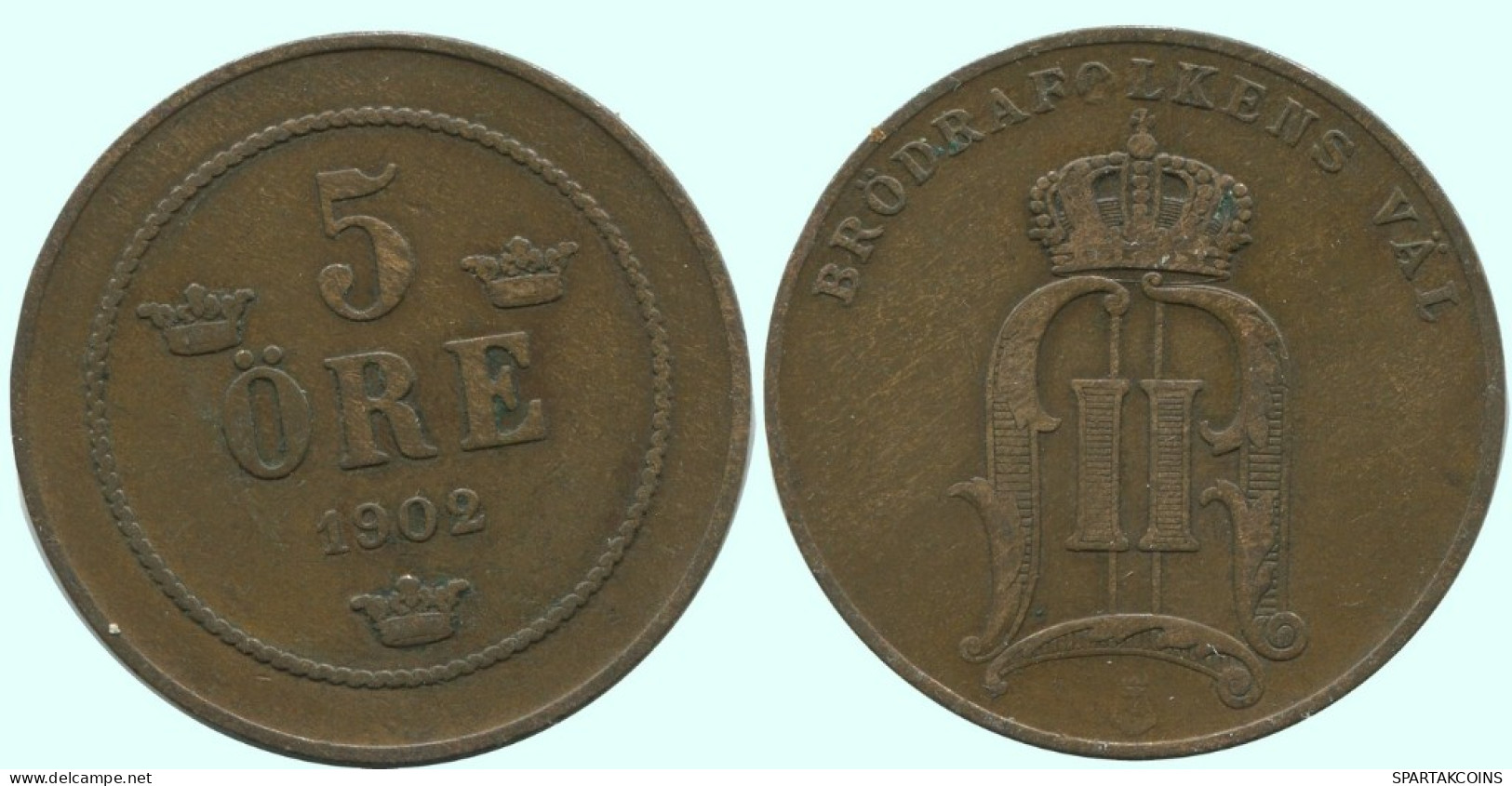 5 ORE 1902 SUECIA SWEDEN Moneda #AC671.2.E.A - Sweden