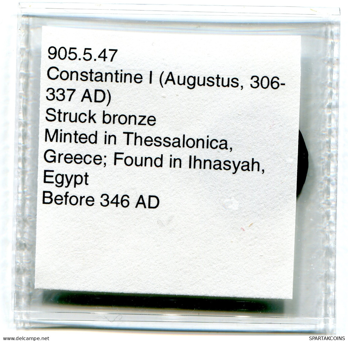 CONSTANTINE I MINTED IN THESSALONICA FOUND IN IHNASYAH HOARD #ANC11114.14.E.A - L'Empire Chrétien (307 à 363)