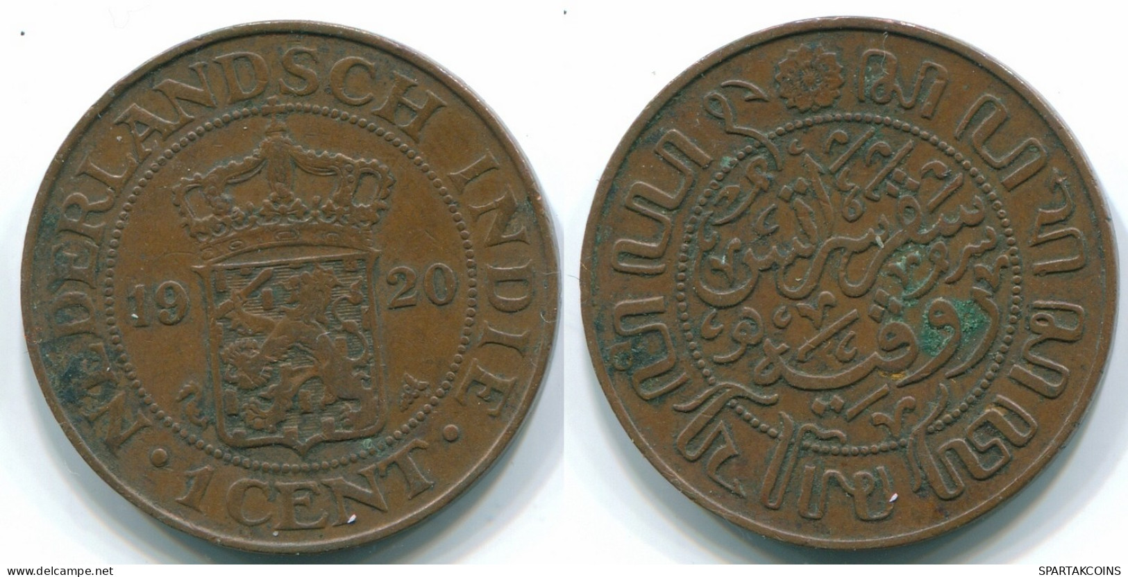 1 CENT 1920 NIEDERLANDE OSTINDIEN INDONESISCH Copper Koloniale Münze #S10090.D.A - Dutch East Indies