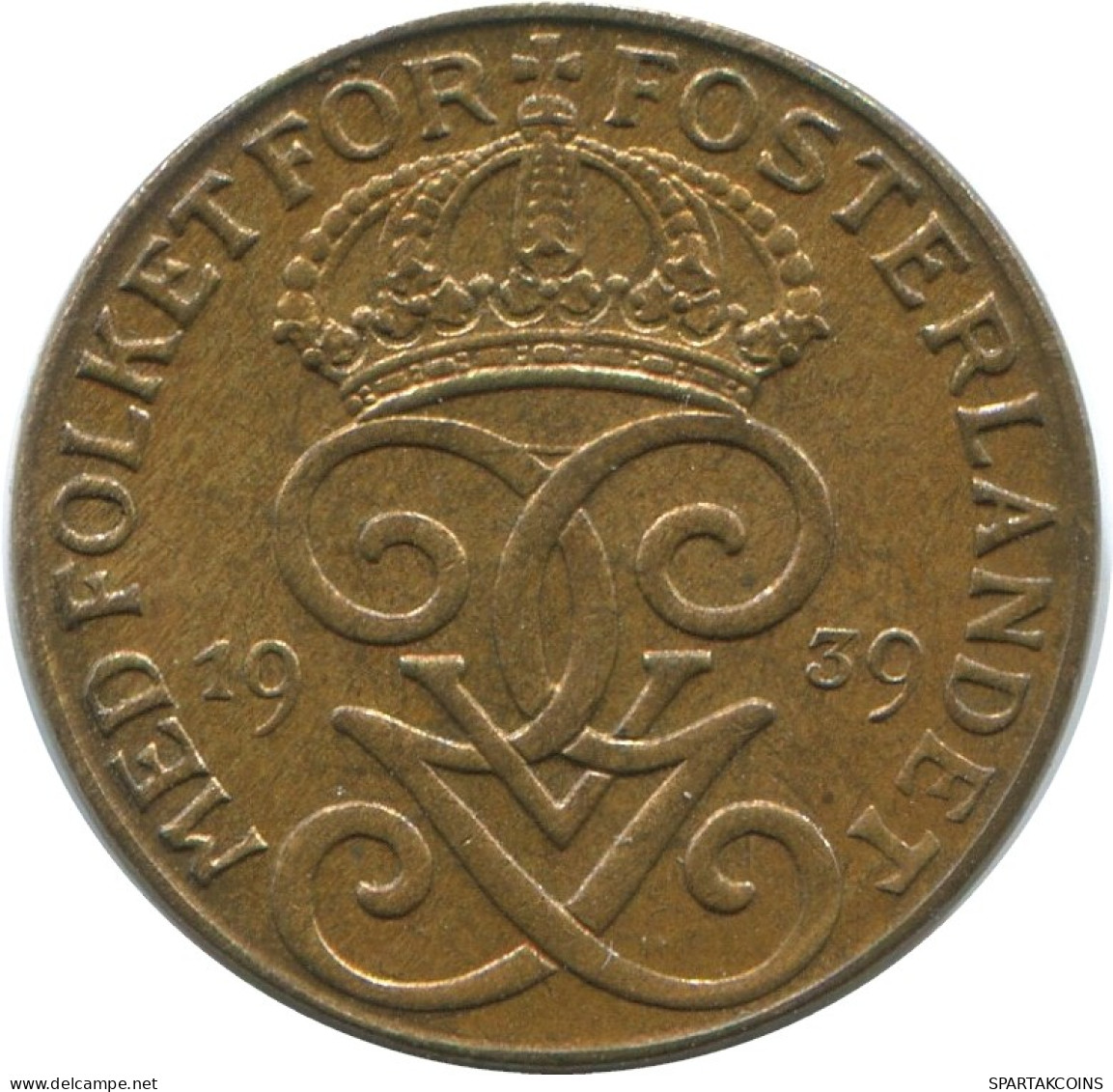 1 ORE 1939 SWEDEN Coin #AD426.2.U.A - Zweden