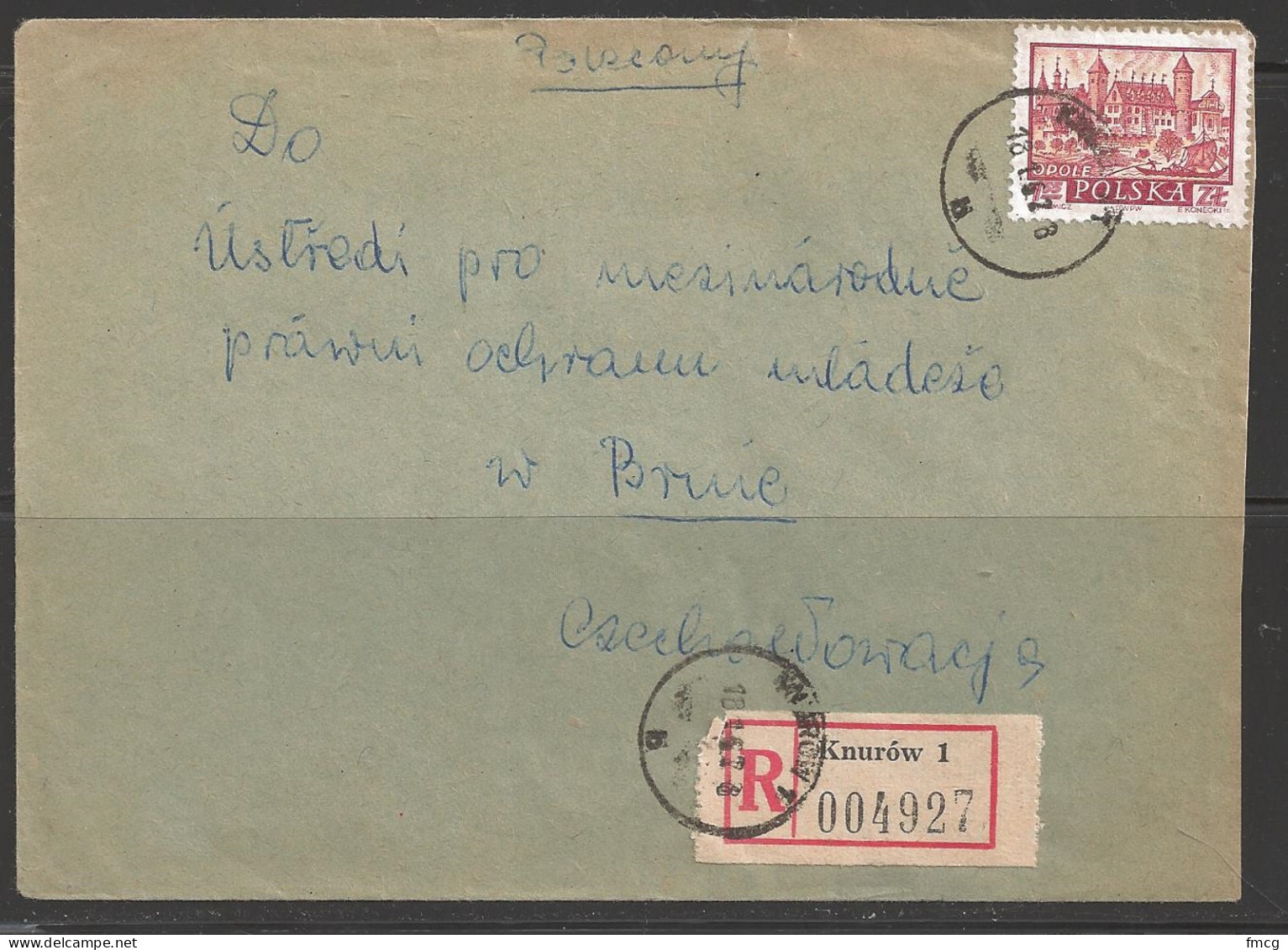 1962 Registered Knurow To Czechoslovakia - Cartas & Documentos