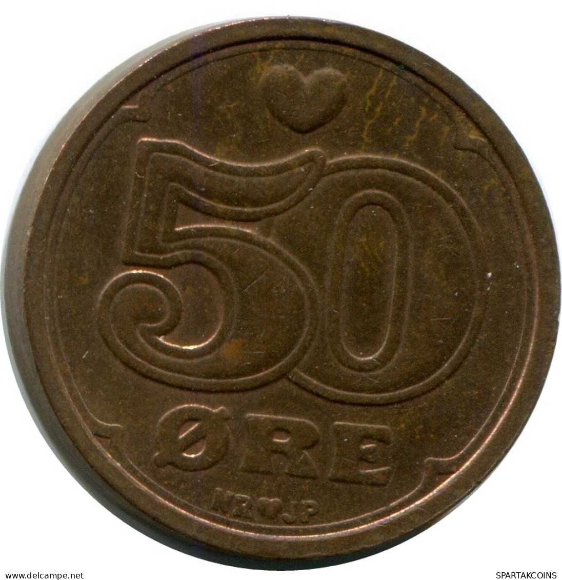 50 ORE 1989 DINAMARCA DENMARK Moneda Margrethe II #AX393.E.A - Dänemark