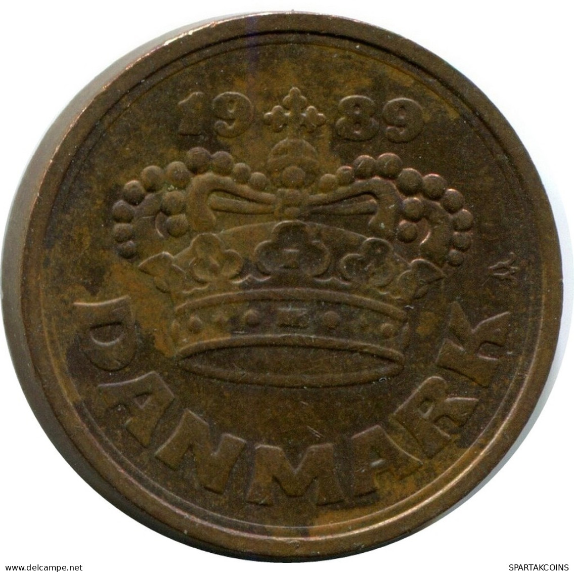 50 ORE 1989 DINAMARCA DENMARK Moneda Margrethe II #AX393.E.A - Denmark