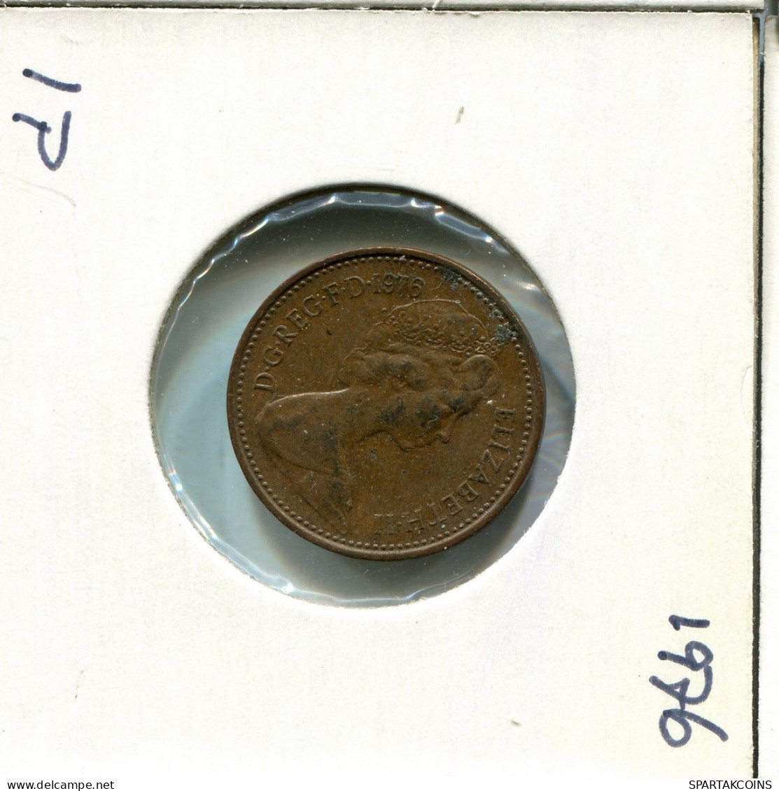 NEW PENNY 1976 UK GROßBRITANNIEN GREAT BRITAIN Münze #AU803.D.A - 1 Penny & 1 New Penny